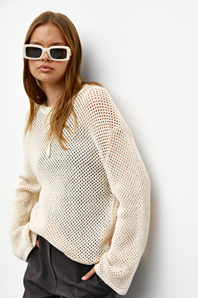 urban focus Mesh Knitted Knitwear Blouse