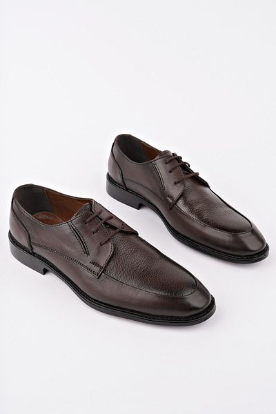MUGGO Paolo Genuine Leather Classic Daily Orthopedic Lace-Up Men's Shoes