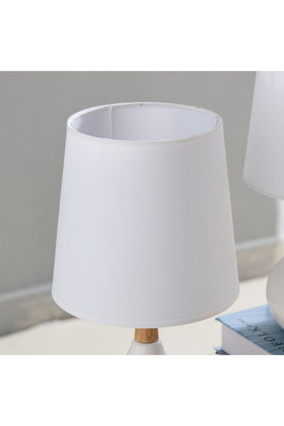 Home Box Ashra 2-Piece Ceramic Table Lamp Set - 19x19x40 cm