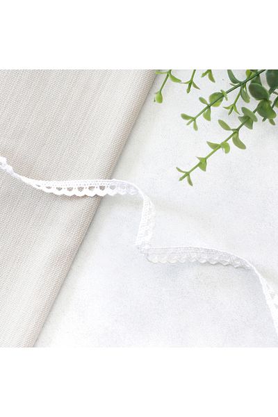 Bimotif Panglică Albă De Dantela De Bumbac, 1 Cm 5 Metri