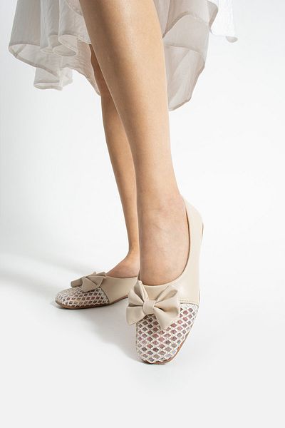 star shoes Women's Ballerina Bow Mesh Lightweight Comfortable Stylish Casual Shoes