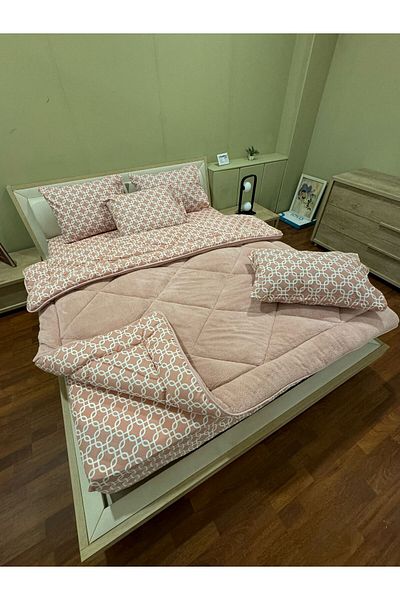Violacasa Double Welsoft Pufidik Sleeping Set (with Elastic Sheet) Powder Chain