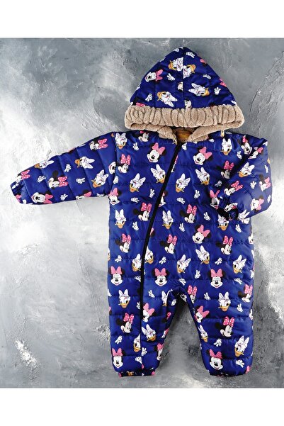 DUBLİNO KİDS Yeni Sevimli Miki Fare ve ördek Figürlü Fermuarlı Kapüşonlu Wels...