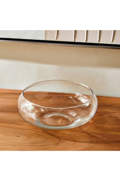 Home Box Kler Clear Glass Decorative Bowl - 25x25x8.5 cm
