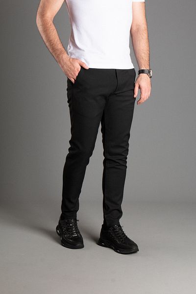 JR9 Men's Black Linen Trousers
