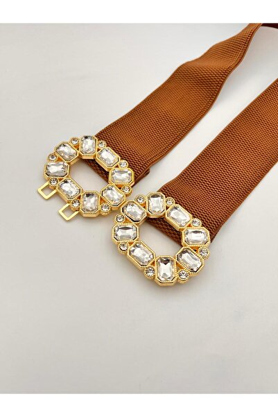 MODAM HİFA Baguette Stone Elastic Femei Curea Rochie Curea Cămașă Curea Jachetă Curea Stone Belt