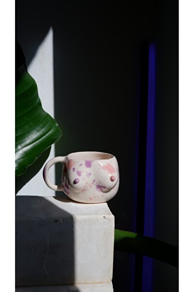 Maui El Yapımı Seramik Memeli Kupa, Memeli Seramik Bardak , El Yapımı Seramik Mug