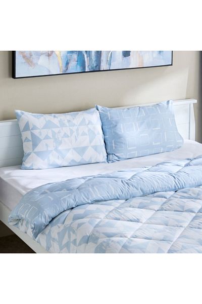 Home Box Madrid Rift 3-Piece Microfiber Reversible King Comforter Set - 220x240 cm