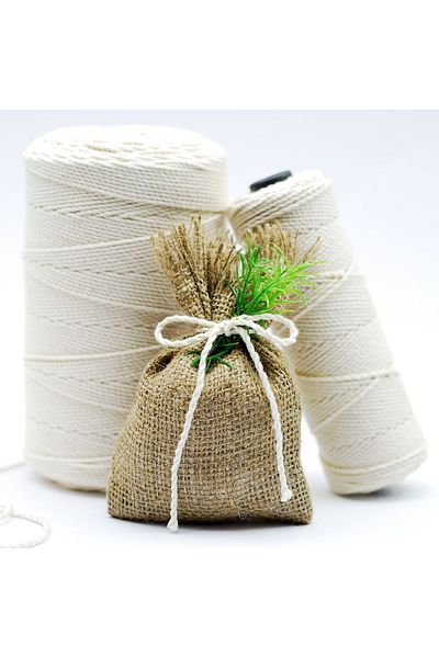 Bimotif Σχοινί Twist Macrame, Κρέμα 10 μέτρα