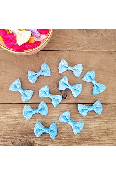 Bimotif Fundita Grosgrain Albastru Deschis, 4 Cm 20 Bucati