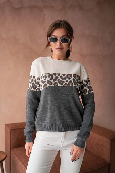 Park Karon Pulover de damă cu decolteu rotund cu model