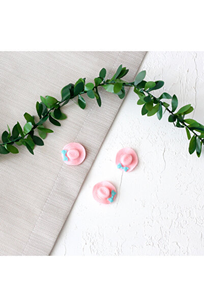 Bimotif Minyatür Şapka, 3 Adet Pembe