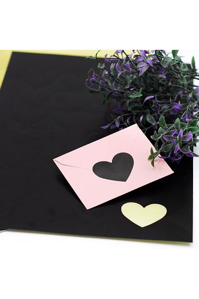 Bimotif Sticker, Heart, 4x3.5 Cm White