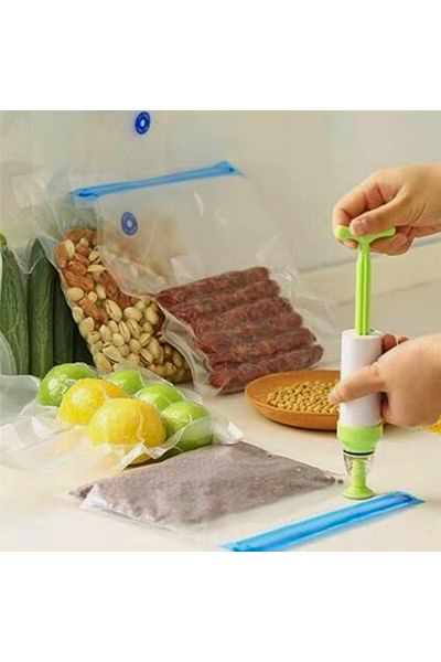 Vekorr Vacuum Food Storage Bag and Pump Set Freshness Preservation Apparatus