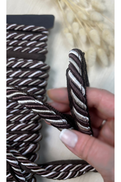 Brillant 3 METRE -  KAHVERENGİ-BEJ Renk Kalın halat kordon