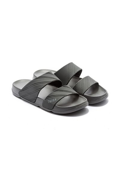 Twigy Gray 40/45 Kevin Striped Men's Slippers
