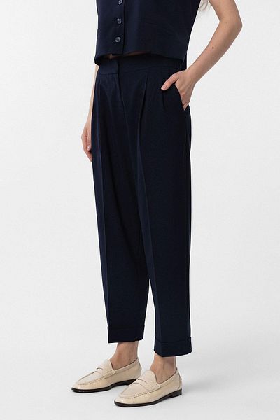 Antioch Navy Blue Double Leg Women's Trousers