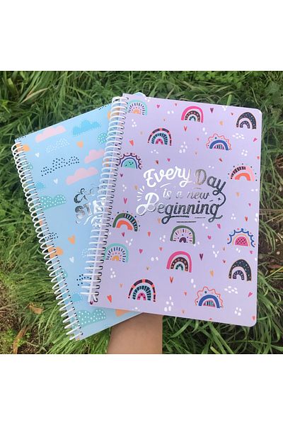 Adalinhome Lizy 120 coli 17x24cm Bristol Spiral Notebook Set 2 buc