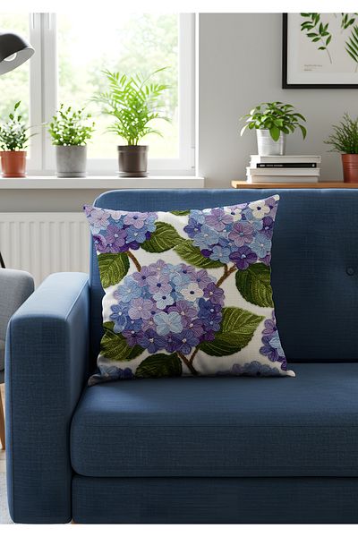 Viadela Digital Printed Nature Pattern Throw Pillow Designed with the Colors of Spring