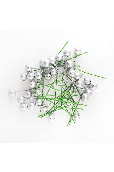 Bimotif Mini sârmă de fructe de pădure, argintiu 20 buc