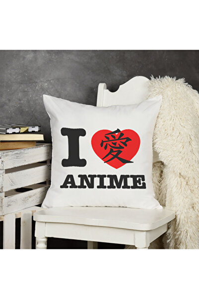 qoeuyl boutique Я люблю аніме Подушка з наповнювачем з поліестеру з принтом а...