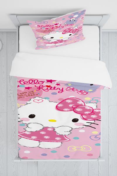 BelezaHome Pink Kuromi Themed Single Baby Kids Bedding Set