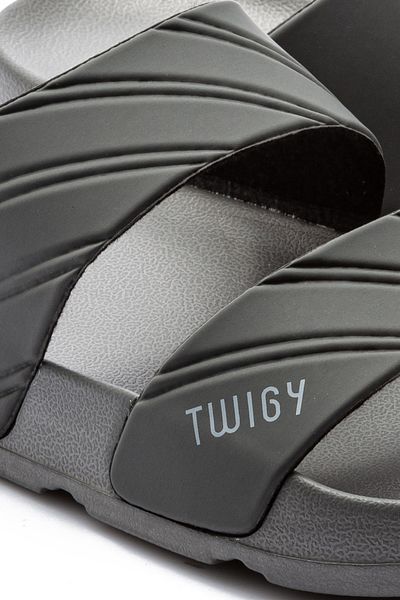 Twigy Gray 40/45 Kevin Striped Men's Slippers