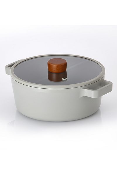 NEOFLAM Fika Alüminyum Döküm 26 Cm Gri Derin Tencere