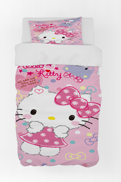 BelezaHome Pink Kuromi Themed Single Baby Kids Bedding Set