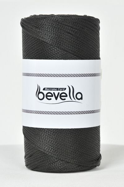 Bevella Macrame Cord 2 mm 200 Gr Black Polyester Macrame Thread and Bag Yarn