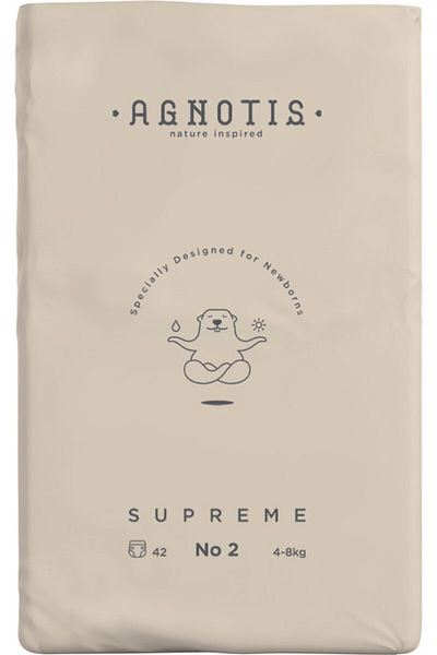 OEM Scutece hipoalergenice Supreme Agnotis, marimea nr. 2, 4-8 kg, 42 bucati