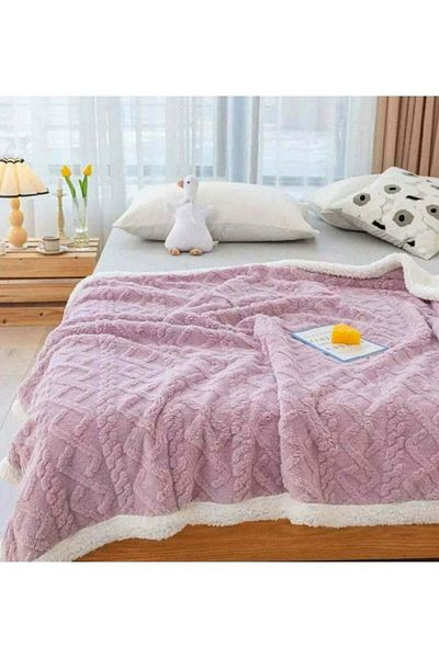 Comfy Soft & Fluffy Sheep Blanket 200 X 230 Cm Pink