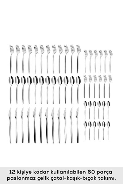 Karaca Lizbon 60 Parça 12 Kişilik Çatal Kaşık Bıçak Takımı
