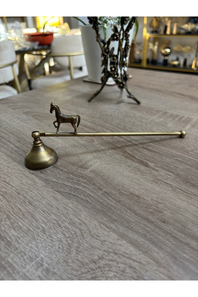 Mercan Tasarım Atölyesi ATLI MUM SÖNDÜRÜCÜ-ANTİK BRONZ