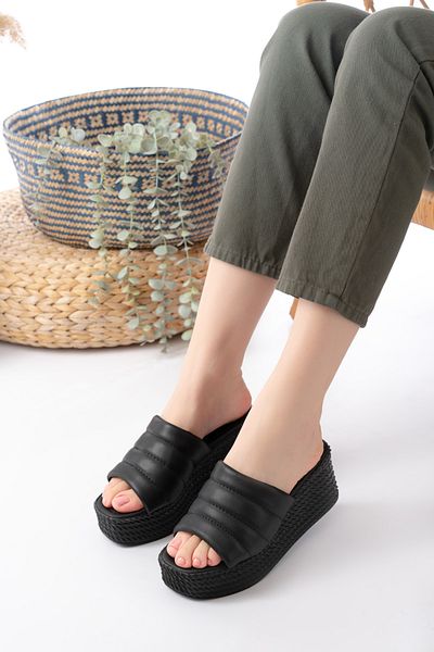 GNY AYAKKABI High Sole Stylish Slippers