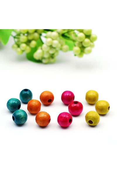 Bimotif Wooden Beads, Party 50 Gr(orange)