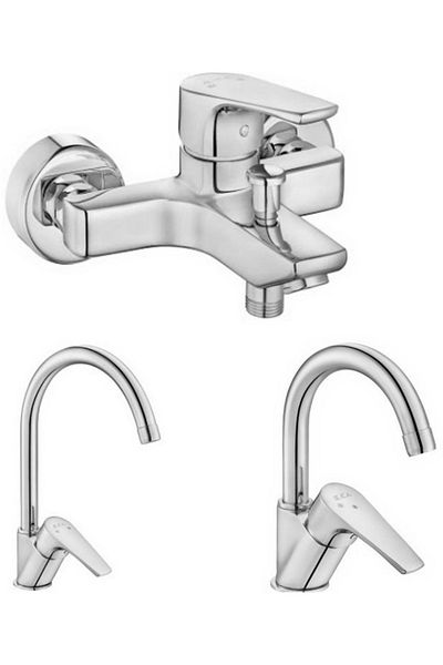 Eca Niobe 3-Piece Faucet Set (Bathroom 482+Sink 054+Sink 098)