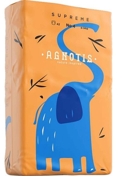OEM Scutece hipoalergenice Supreme Agnotis, marimea nr. 4, 9-14 kg, 42 bucati