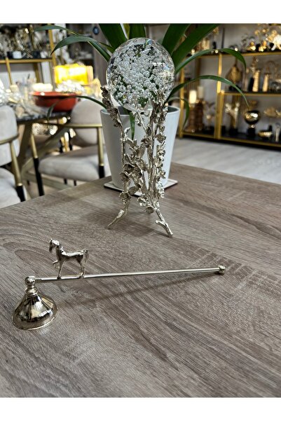 Mercan Tasarım Atölyesi ATLI MUM SÖNDÜRÜCÜ-GÜMÜŞ