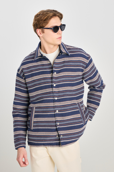 Lee 100% Cotton Relaxed Fit Wide Cut Double Sided Multicolor Jacket