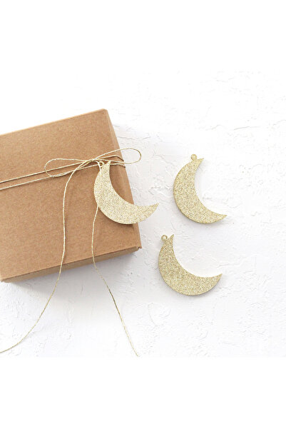 Bimotif Keçe ay süs  10 adet  Altın