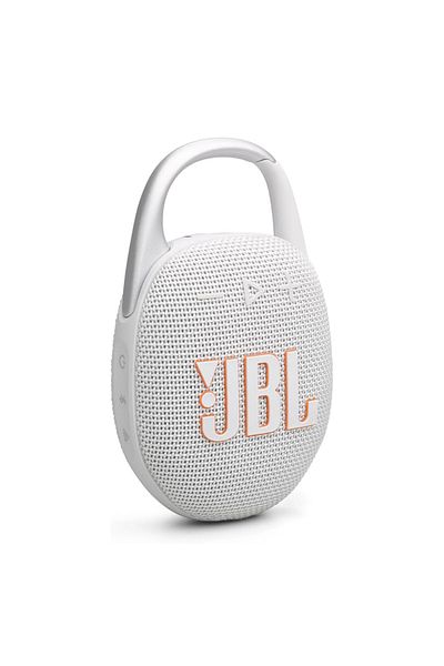 JBL Clip 5 Waterproof Bluetooth Speaker – 12 Hours Playtime, Ultra-Portable, White