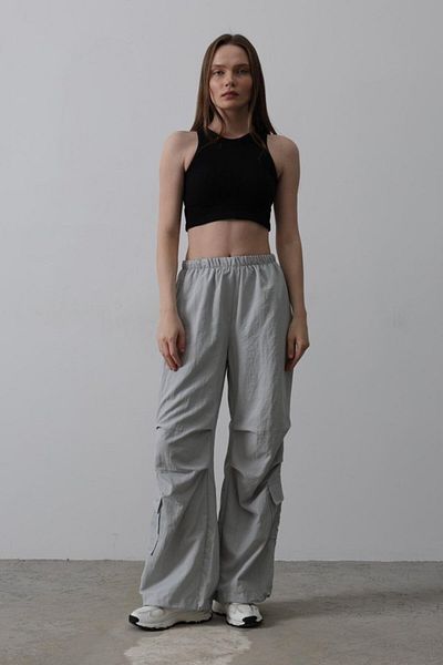leyla sanat sanata yeni bir bakış açısı Leyla Sanat a New Perspective on Art Parachute Cargo Pants - Gray