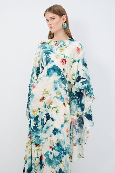 adL Long Dress with Flared Sleeves