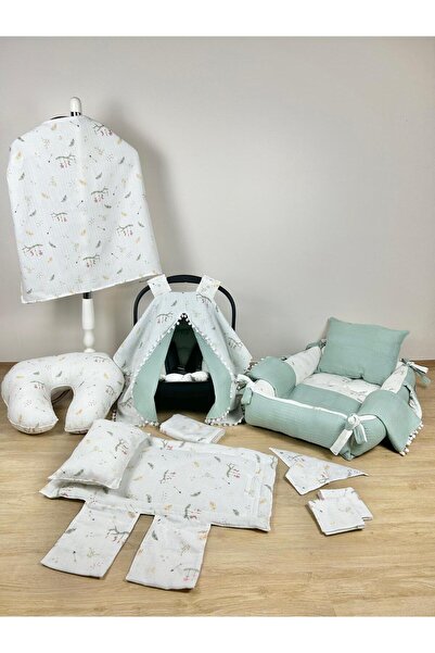 Bebe Muslin 14 Parçalık Bebek Seti – Doğal, Yumuşak ve Konforlu!