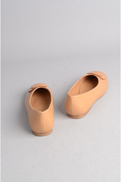 SEÇ KUNDURA Dámské baleríny z pravé kůže - Karamelová SEÇ 8156