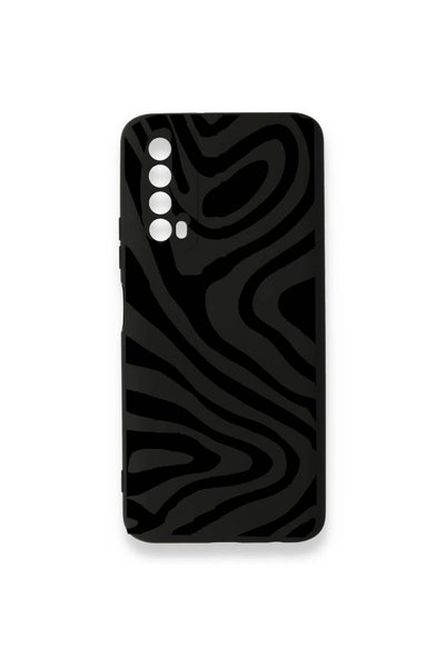 enfein Huawei P Smart 2021 İle Uyumlu Desenli Telefon Kılıfı PDNGG2 Kapak Zebra3