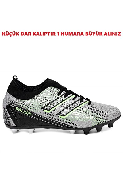 Walked Yarım Boğazlı Çorap Bilekli Erkek Çocuk Dişli Krampon Halısaha Futbol Spor Ayakkabı