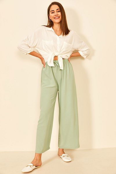 EYYE Çağla Aerobin Fabric Relaxed Cut Women's Trousers