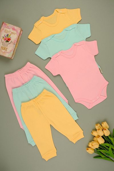 bebetospik Cotton Soft Long Sleeve Shoulder Snap for Baby Boy - Set of 3